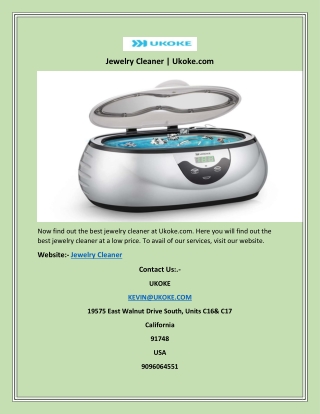 Jewelry Cleaner | Ukoke.com