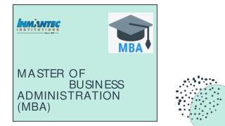 Master of Business Administration (MBA)