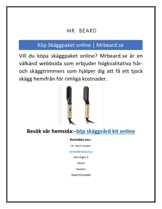 Köp Skäggpaket online | Mrbeard.se