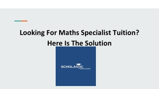 Looking for maths specialist tuition? Here is the solution