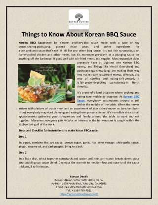 Things to Know About Korean BBQ Sauce