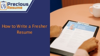 How to Write a Fresher Resume