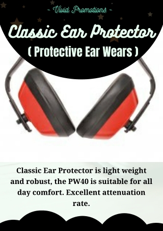Protective Ear Wears | Classic Ear Protector | Vivid Promotions