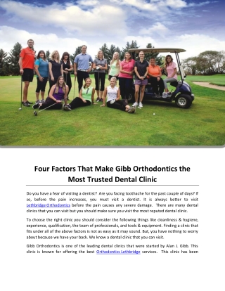 Four Factors That Make Gibb Orthodontics the Most Trusted Dental Clinic