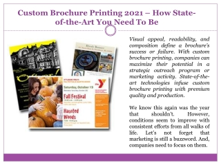 Custom Brochure Printing 2021