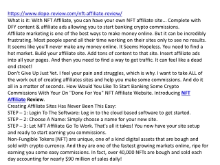 NFT Affiliate Review