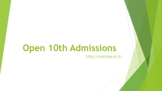 Open 10th Admissions