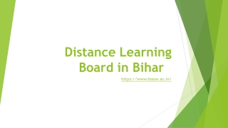 Distance Learning Board in Bihar