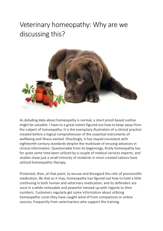 Veterinary Homeopathy - Goel Vet Pharma Pvt. Ltd.