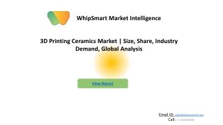 3D Printing Ceramics market  | Growth, Trends, and Forecast (2021 - 2027)