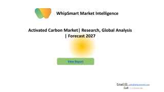 Activated Carbon Market  Size, Share, Industry Demand, Global Analysis