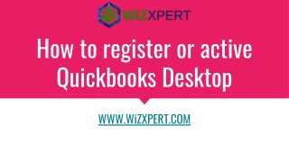 how to register or active Quickbooks Desktop