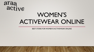 Women's Activewear Online