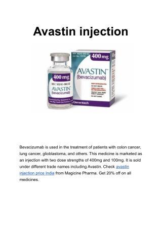 Avastin injection
