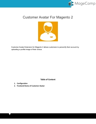Magento 2 Customer Avatar