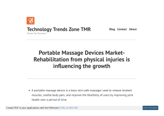 Portable Massage Devices Market Future Growth Opportunities 2030