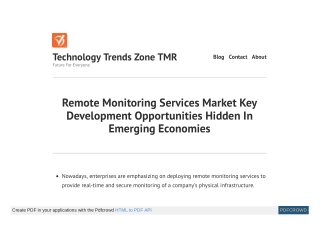 Remote Monitoring Services Market Demand & Insights by 2030