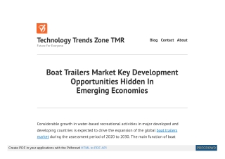Boat Trailers Market Demand and Research Insights by 2030