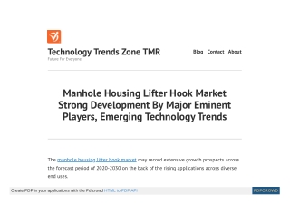 Manhole Housing Lifter Hook Market Demand & Forecast by 2030