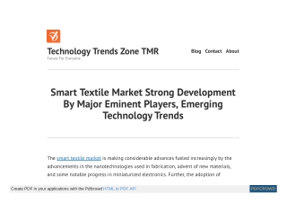 Smart Textile Market Size, Share, Growth, Trends, Forecast 2024