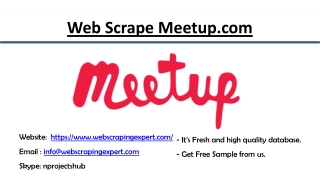Web Scrape Meetup.com