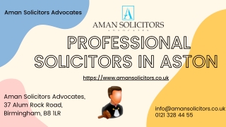 Best legal team of experienced solicitors in Aston