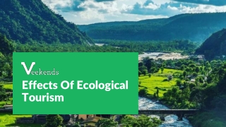 Effects Of Ecological Tourism | Why Opt For An Eco Friendly Vacation