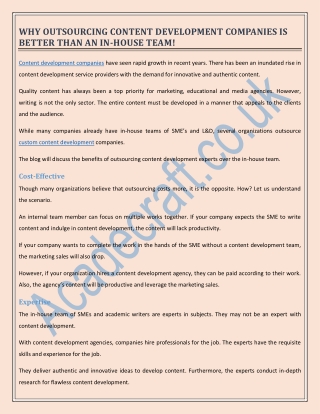 content development companies