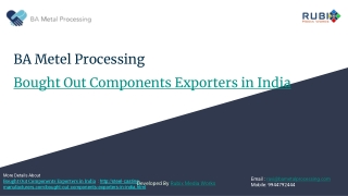 Bought-Out-Components-Exporters-in-India -BA Metal Processing
