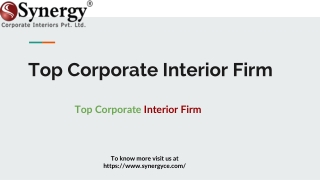 Top Corporate Interior Firm