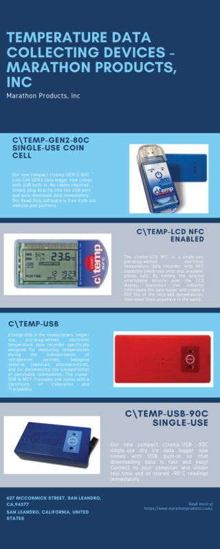 Temperature Data Collecting Devices - Marathon Products, Inc