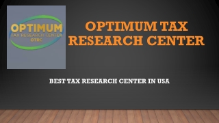 Tax Research Advisory in USA