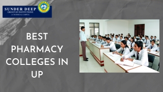 Top Pharmacy Colleges in UP , D Pharma College in NCR