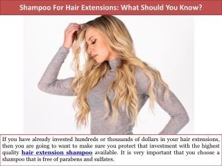 Shampoo For Hair Extensions What Should You Know