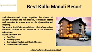 Best Kullu Manali Resort