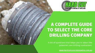 A Complete Guide to Select the Core Drilling Company - PPT