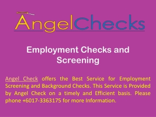 Employment Checks and Screening