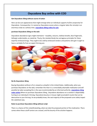 Oxycodone Buy online with COD