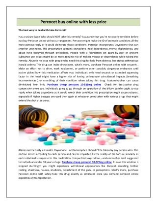 Percocet buy online with less price
