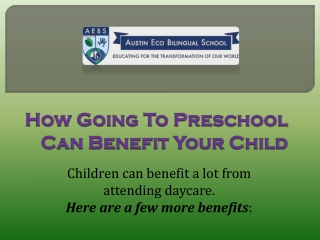 How Going To Preschool Can Benefit Your Child