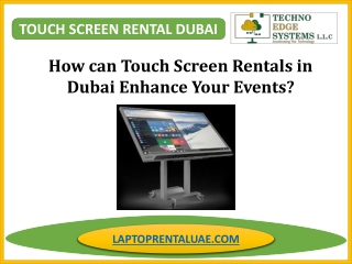 How can Touch Screen Rentals in Dubai Enhance Your Events?