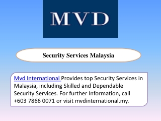 Security Services Malaysia