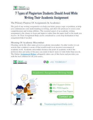 7 Types of Plagiarism Students Should Avoid While Writing Their Academic Assignment-converted