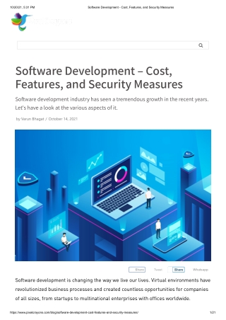 Software Development - Cost, Features, and Security Measures