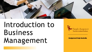 Introduction to Business Management by Sample Assignment