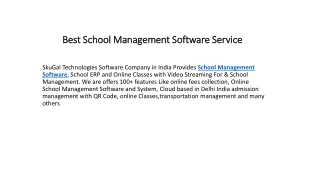 Best School Management Software Service