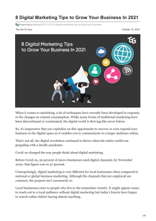 thegotoguy.co-8 Digital Marketing Tips to Grow Your Business In 2021