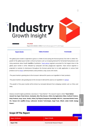 Yeast Market Research | Global Industry Analysis & Forecast To 2028