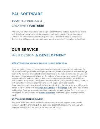PAL SOFTWARE-WEB DESIGN AND DIGITAL MARKETING AGENCY IN LONG ISLAND, NEW YORK