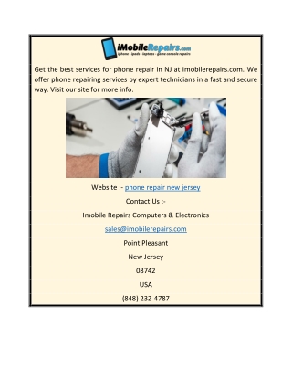 Phone Repair New Jersey  Imobilerepairs.com